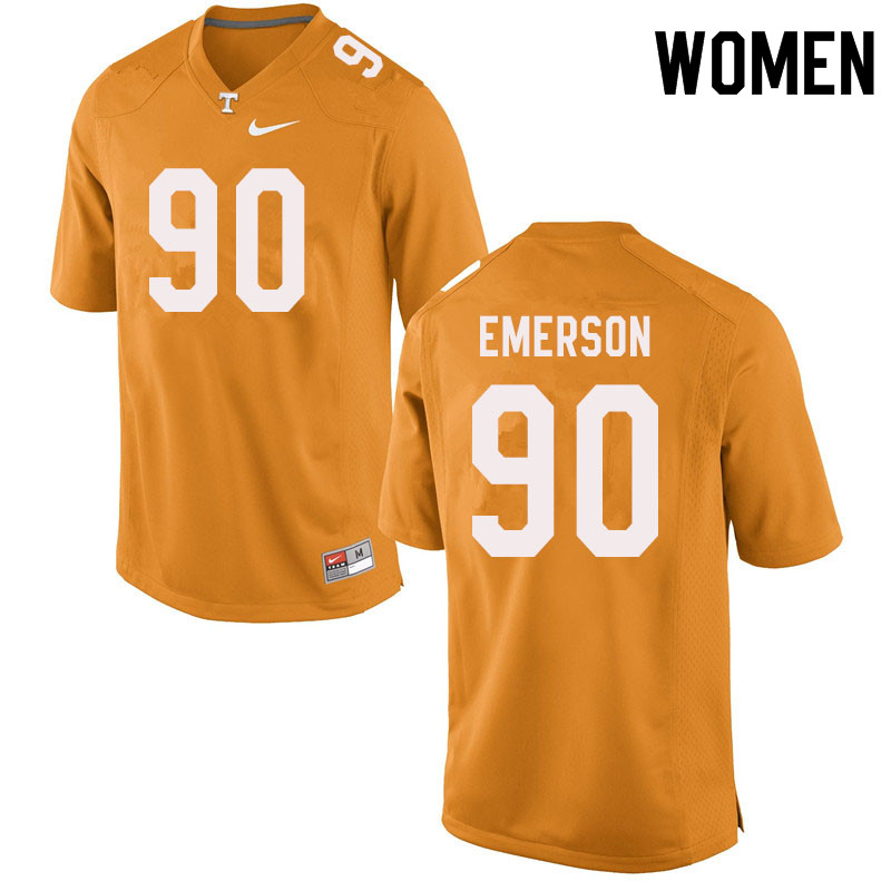Women #90 Greg Emerson Tennessee Volunteers College Football Jerseys Sale-Orange - Click Image to Close